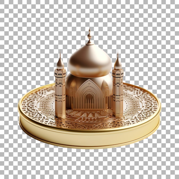 Ramadan kareem islamic decoration on transparent background