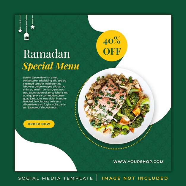 ramadan special menu food banner template