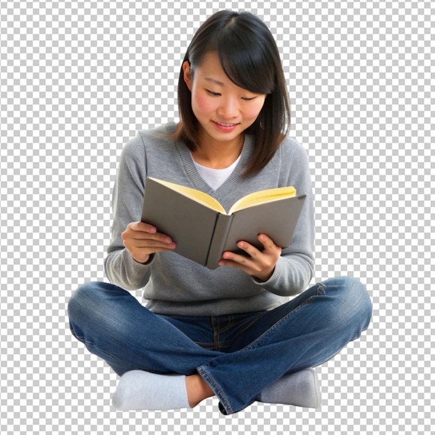 PSD read a book transparent background