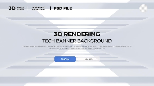 PSD real 3d rendering of hd abstract ladder perspective background template psd layering