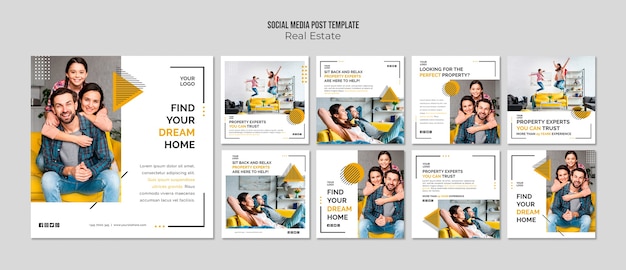 Real estate social media post template