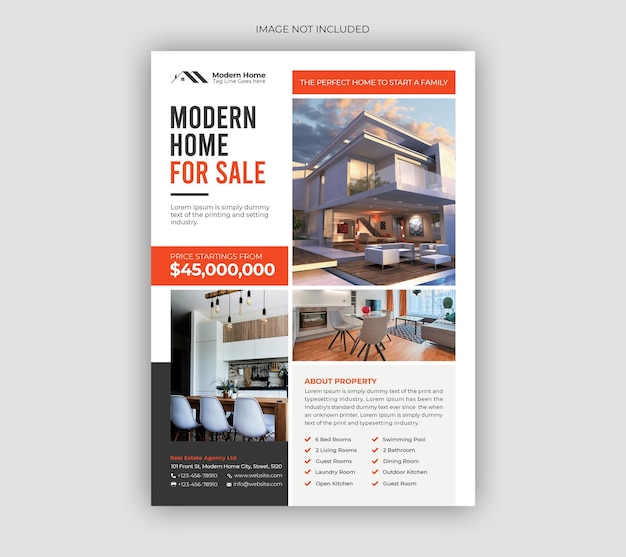 Real estate Vertical flyer design template