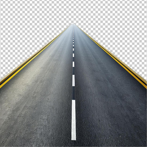 real road on transparent background