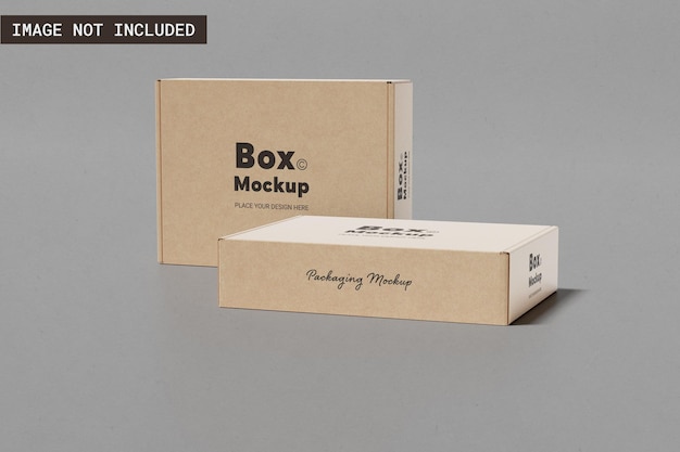 Realistic box packaging mockup