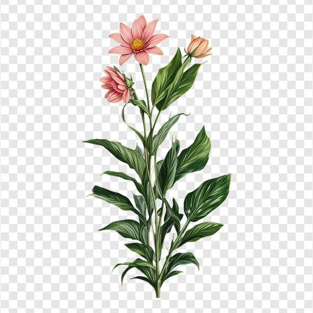 PSD realistic flower on transparent background