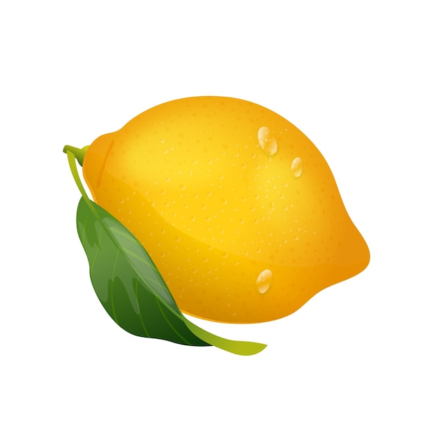 Realistic fresh lemon background