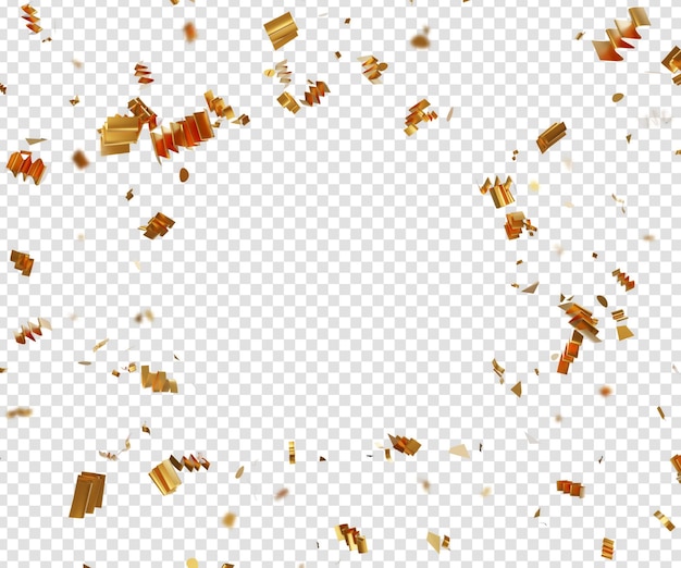 Realistic golden confetti background or Celebration golden confetti background