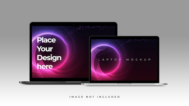 Realistic laptop pro mockup