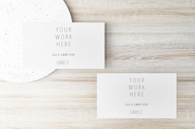 Realistic Mockup Business Card 