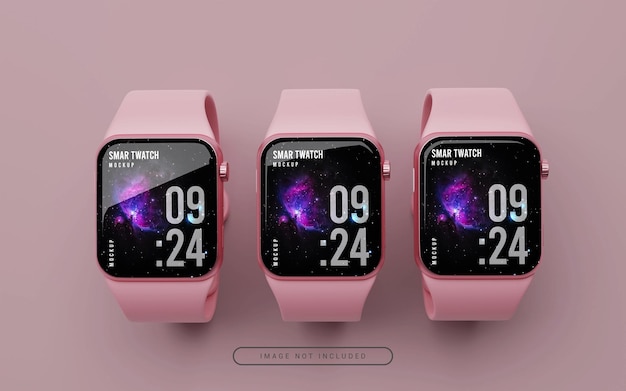 Realistic smart watch mockup