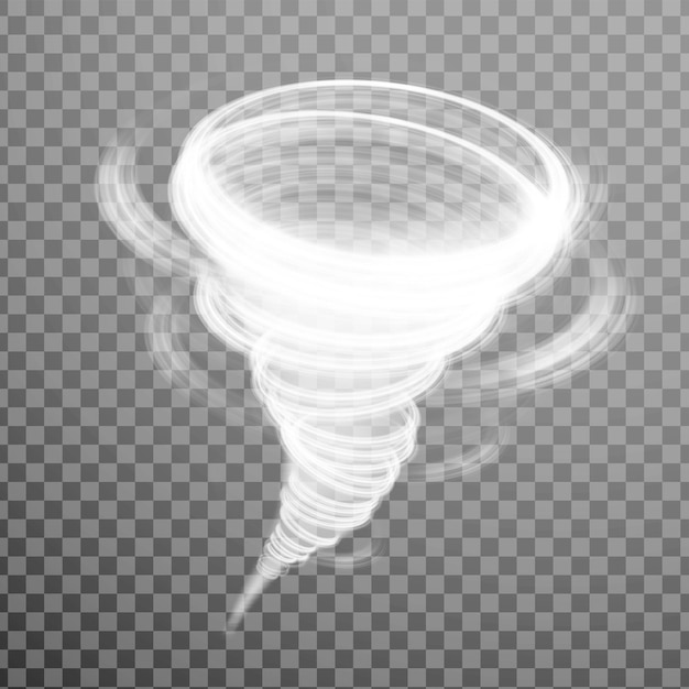 PSD realistic tornado vortex isolated on a transparent background