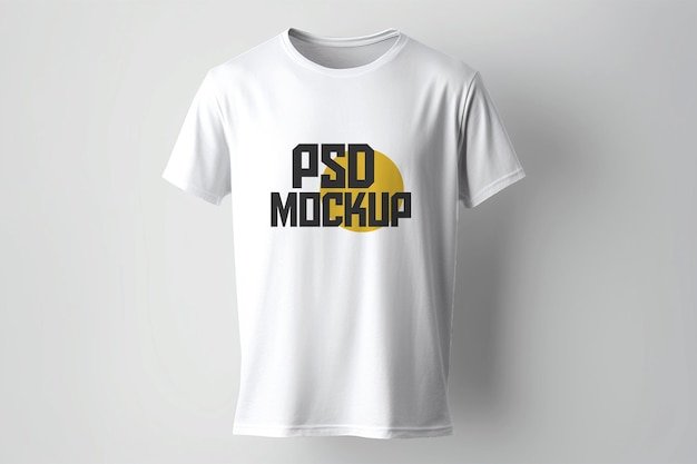 Realistic white tshirts mockup design