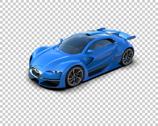 Realistische sportwagen geïsoleerd op de achtergrond 3d rendering illustratie