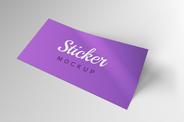 Rectangle sticker mockup template