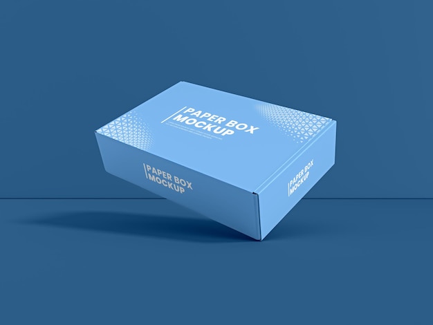 Rectangular cardboard box mockup. Packaging Delivery box  mock-up for branding.