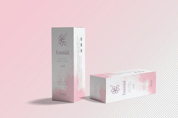 PSD rectangular cosmetic box mockup