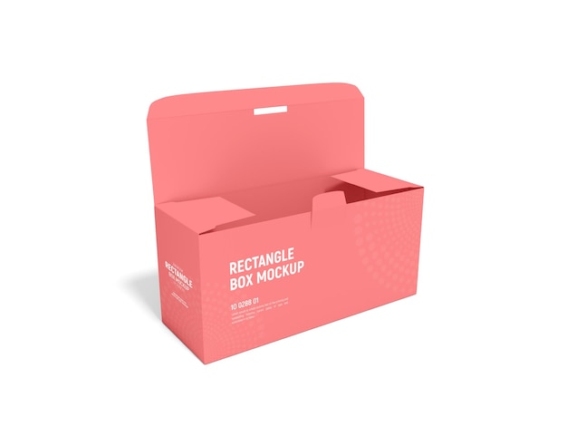 PSD rectangular paper packaging box mockup