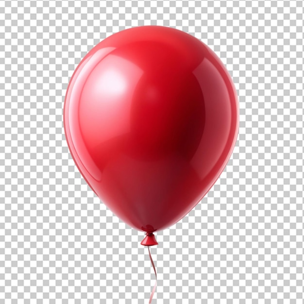 red balloon on transparent background