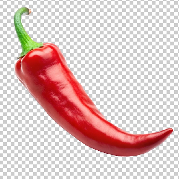 red chili pepper isolated on transparent background