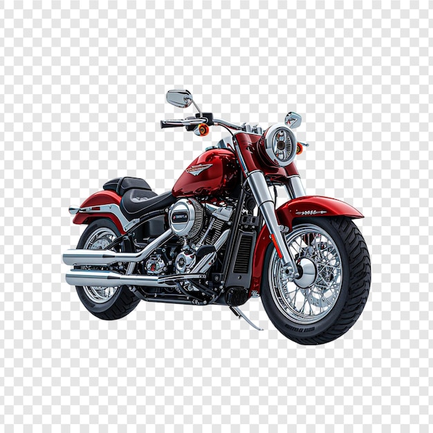 PSD a red motorcycle with a black tail with a white background