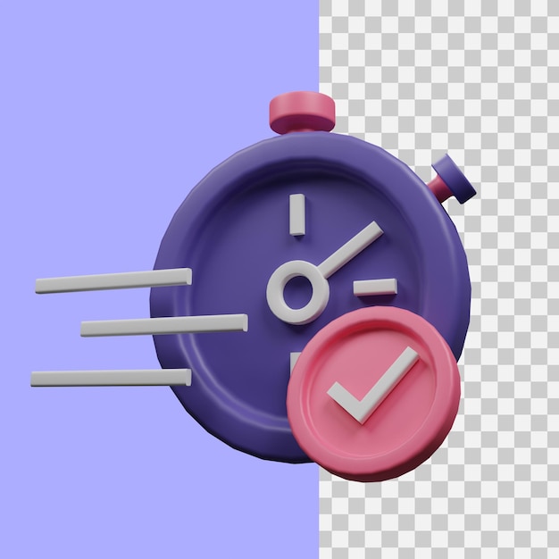 rendering 3d stopwatch icon