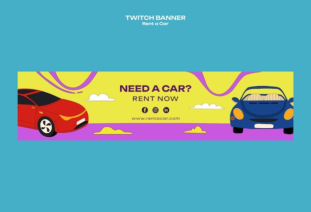 Rent a car template design