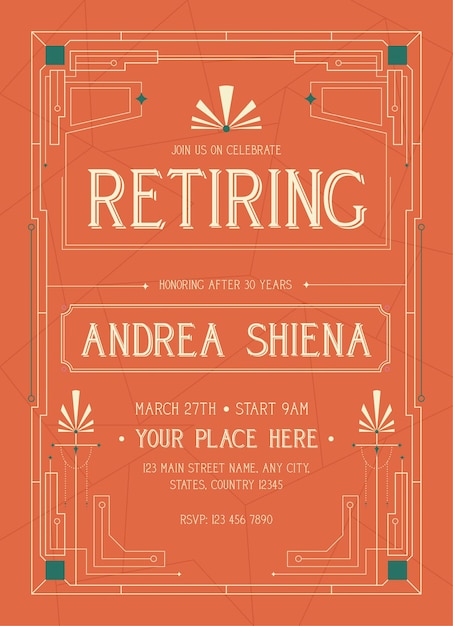 PSD retirement party invitation