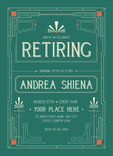 PSD retirement party invitation