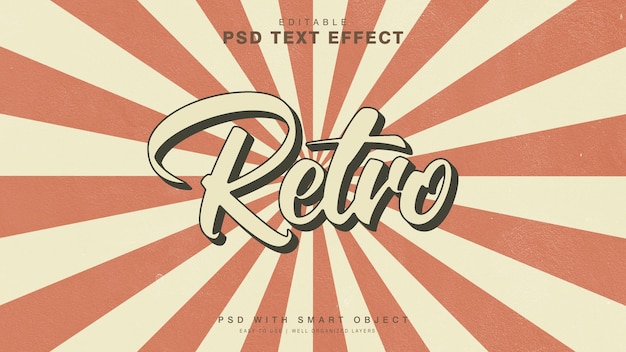 PSD retro text effect