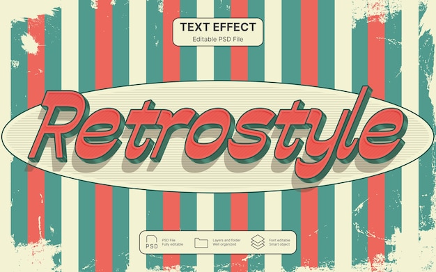 PSD retro vintage text effect