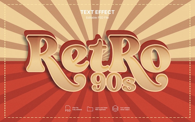 PSD retro vintage text effect