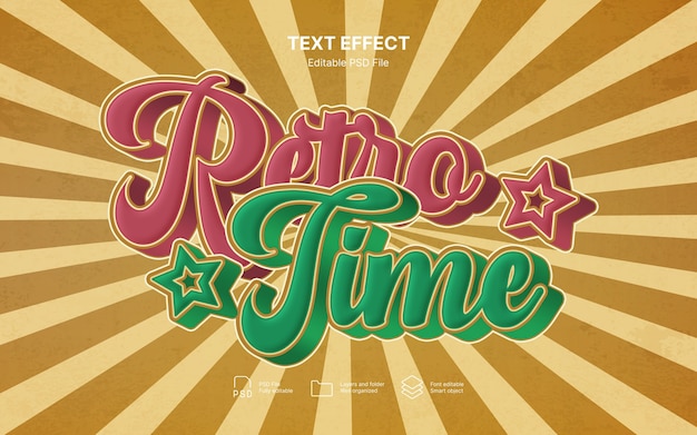 PSD retro vintage text effect