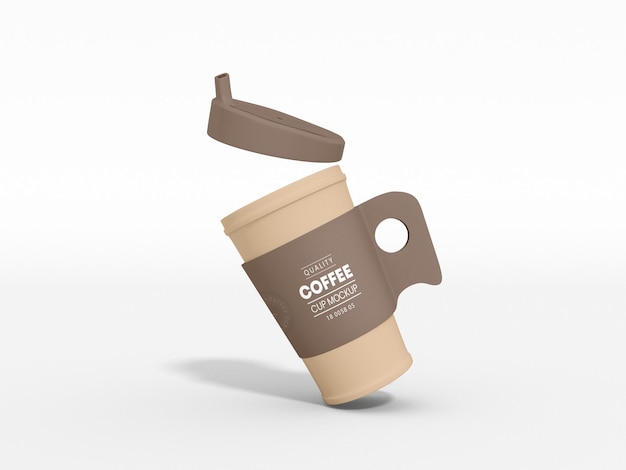 Reusable Plastic Coffee Cup Branding Mockup