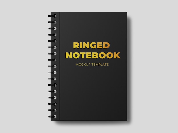 PSD ringed notebook mockup template