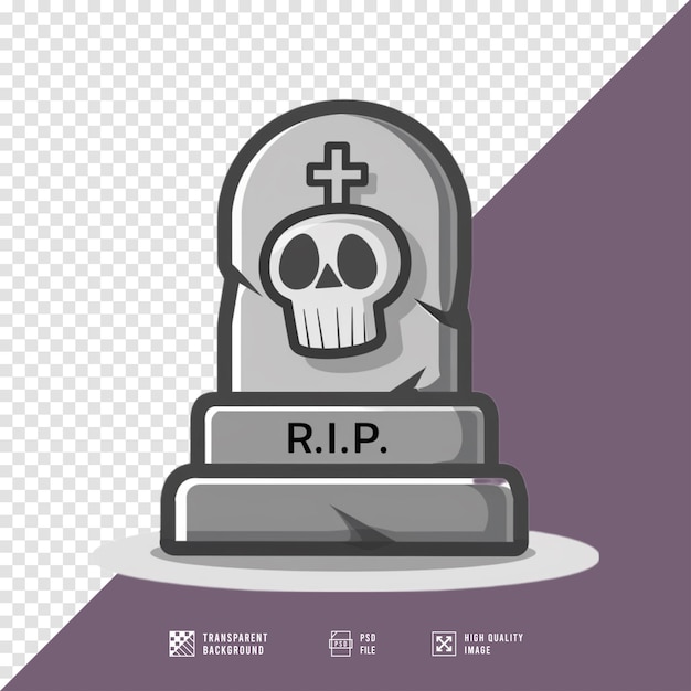 PSD rip tombstone without background hd quality