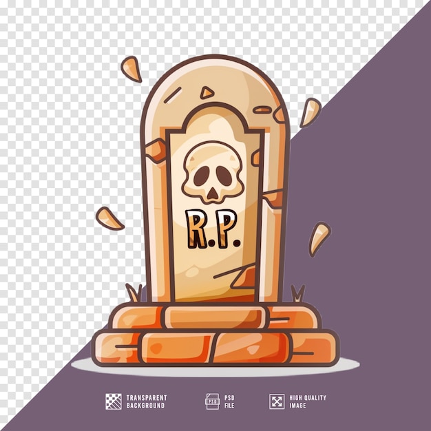 PSD rip tombstone without background hd quality