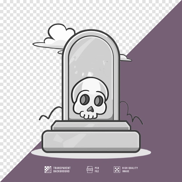 PSD rip tombstone without background hd quality