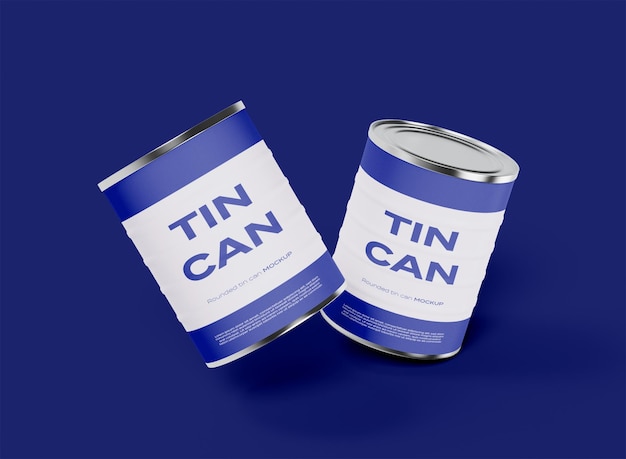 Rounded Tin Can Mockup