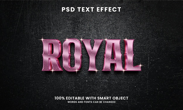 Royal glitter 3d editable text effect