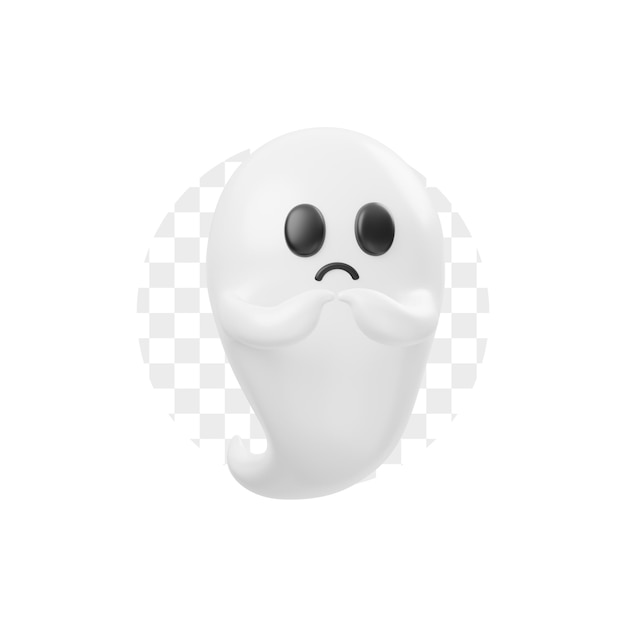 Sad Ghost 3D Cartoon