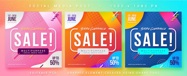 PSD sale social media post banner