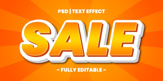 PSD sale text effect 3d