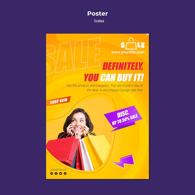 Sales template design of poster