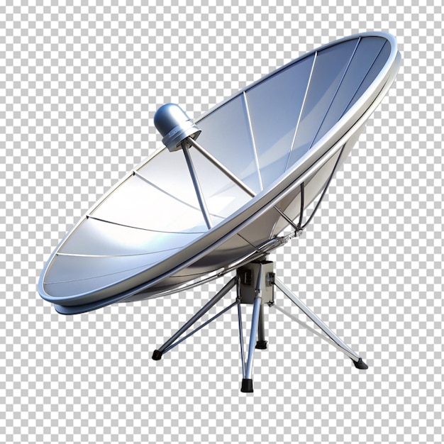 PSD satellite antenna isolated on transparent background