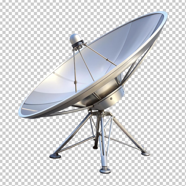 PSD satellite antenna isolated on transparent background