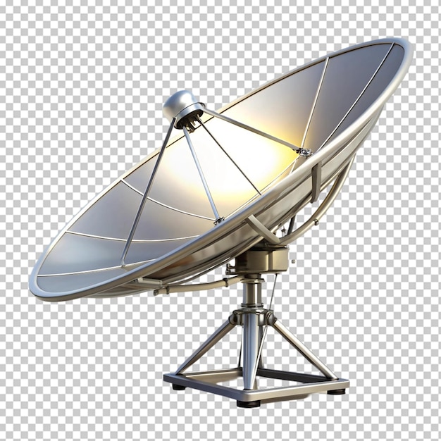 PSD satellite antenna isolated on transparent background