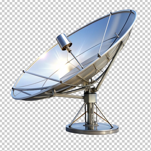 PSD satellite antenna isolated on transparent background