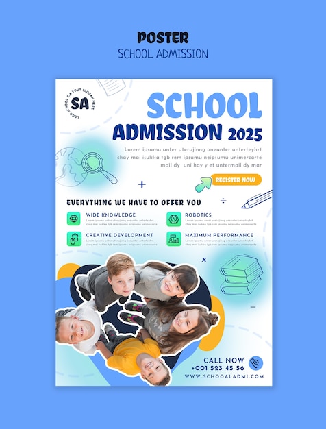 PSD school admission template design