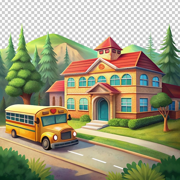 PSD school building and bus transport