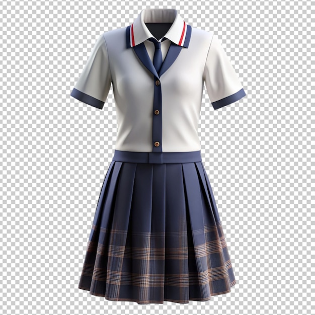 PSD school uniform on transparent background